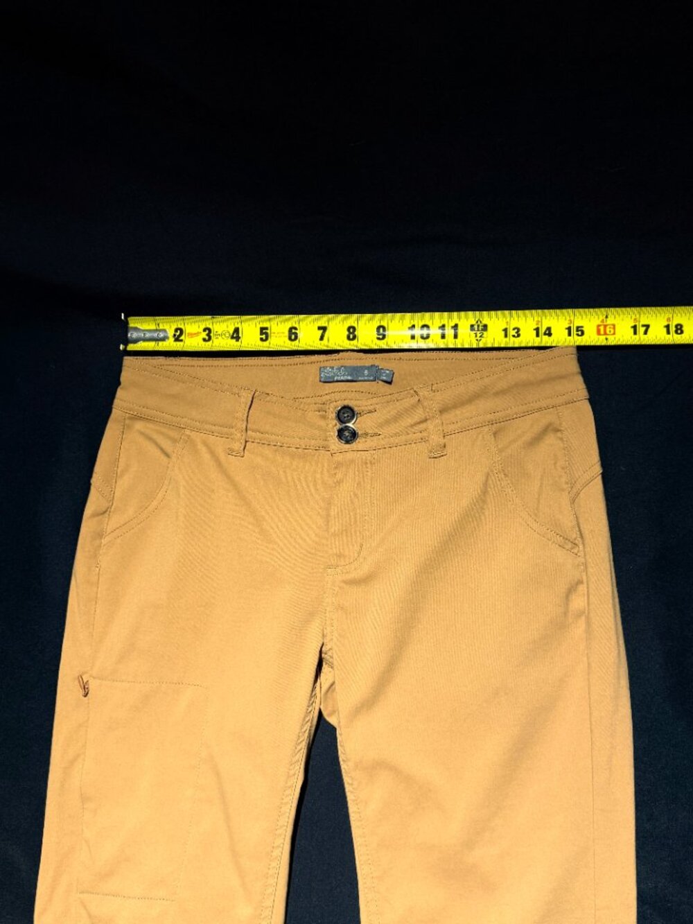 PrAna Womens Hiking Adventure Pants 6 Tan Stretch Hiking Straight Snap Hem - Picture 7 of 10